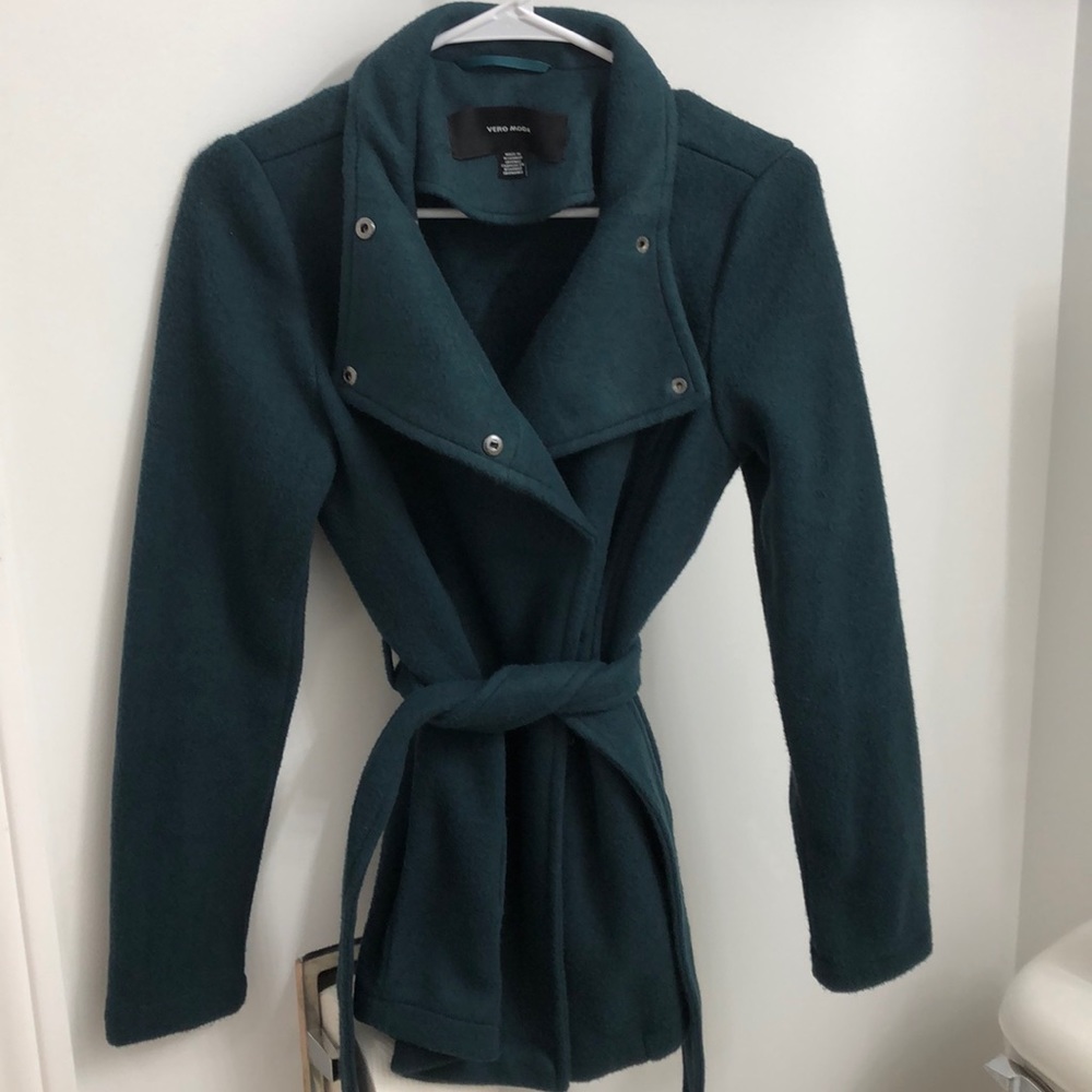 Emerald green pea coat